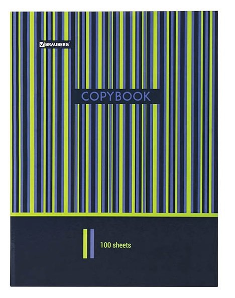 Тетрадь А4 100 лист кл.  на кольцах "Полосы" Brauberg