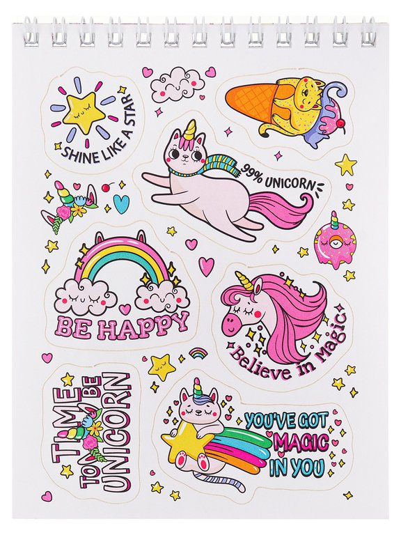 Набор наклеек 150 шт "Мои штучки" 16л., А6, MILAND