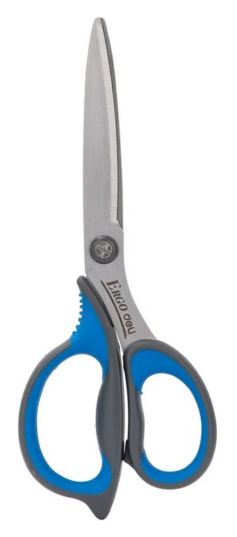 Ножницы 170 мм пластмас. эргоном. рукоятка с резиновыми вставками Deli