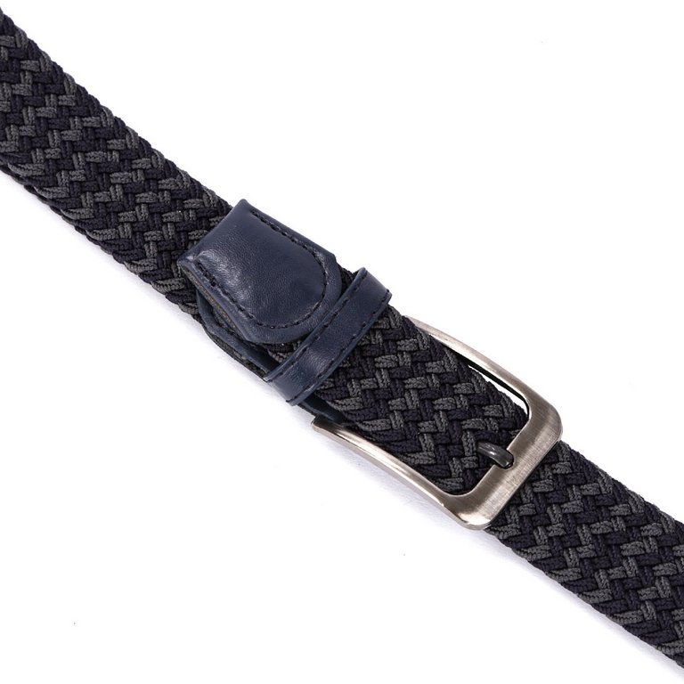 Ремень FABRETTI универсальный, полиэстер размер 125, синий/серый