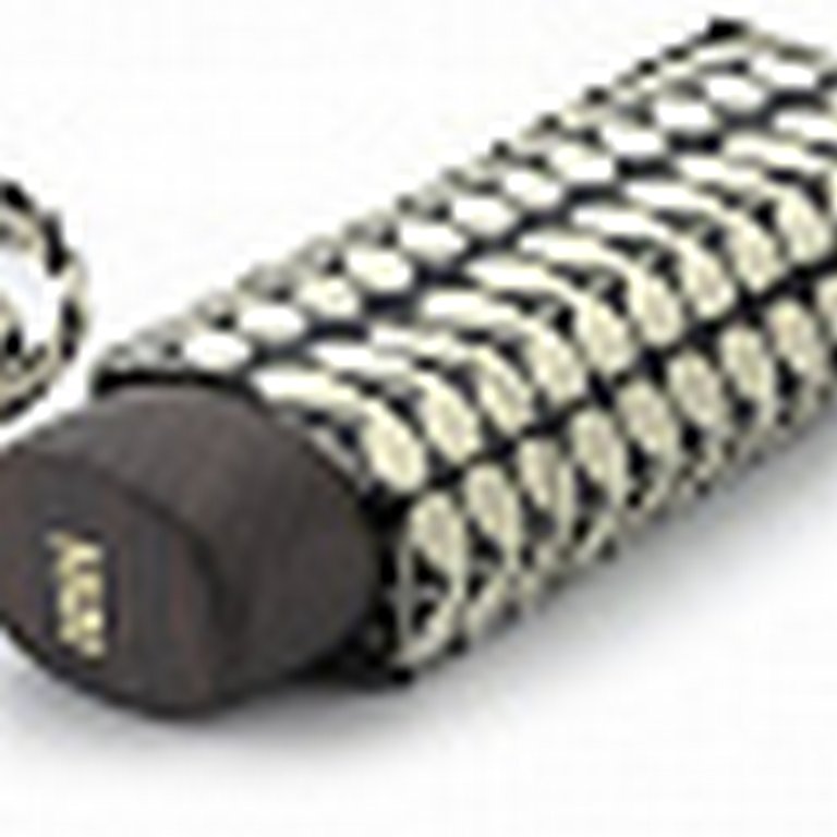 Зонт женский механика Fulton Orla Kiely Bi-ColourStem "Листья черные" диаметр купола 87см