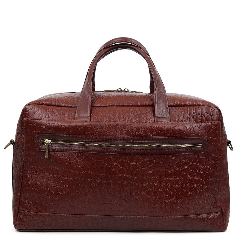 Сумка дорожная FABRETTI 50*30*19, нат. кожа, коричневый