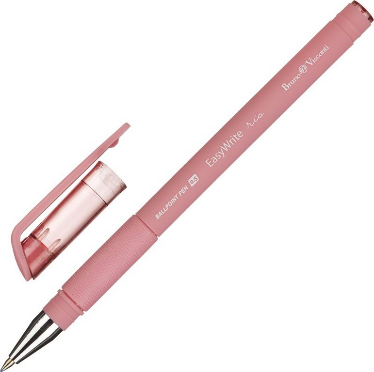 Ручка шариковая BV Easy Write "Rio" резин.упор 0,5мм синяя (ст.138мм, линия 0,4мм)