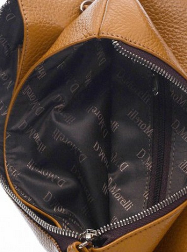 Сумка женская-клатч  D.Morelli , нат. кожа "Варан" рыжая