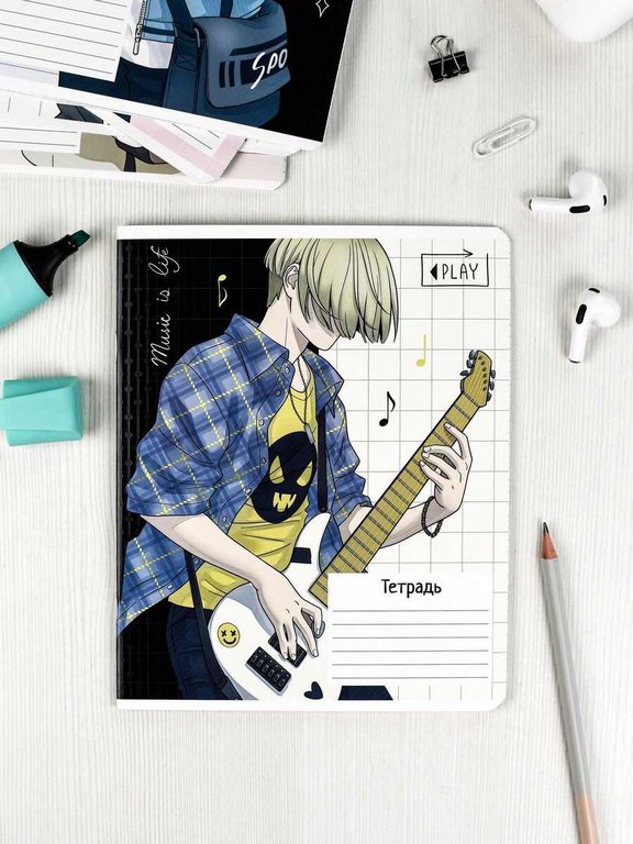 Тетрадь 18 лист кл. А5+ "Аниме-подростки" ассорти