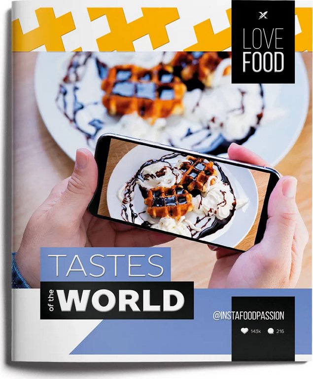 Тетрадь 48 лист кл. А5 на скрепке LOREX "INSTA FOOD" soft touch, двойная обложка