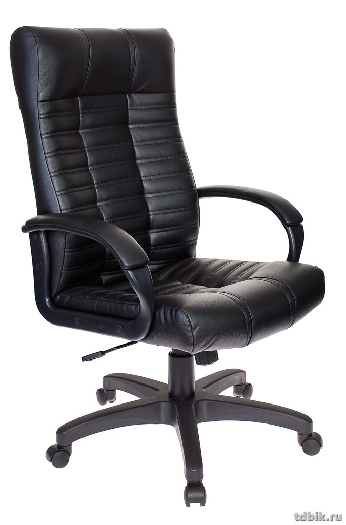 Кресло руководителя Бюрократ KB-10/BLACK (искусственная кожа, цв. черный)