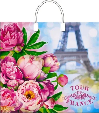 Пакет с пластиковыми ручками 38*35см "Тур-де-Франс"