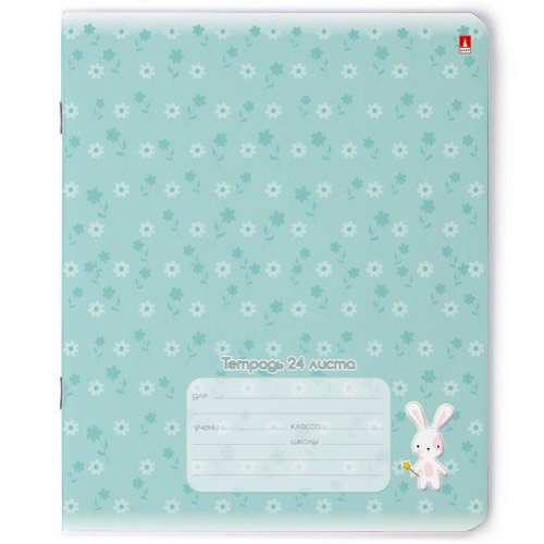 Тетрадь 24 лист лин. А5 "ЗЕФИРНЫЕ ЗАЙЧАТА"