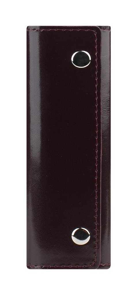 Футляр для ключей Alliance нат. кожа 14x5см, на 2 кнопках, бордо