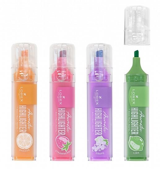 Текст-маркер LOREX "Aromatic" 1-3,5мм (ассорти) пастель, ароматизированный