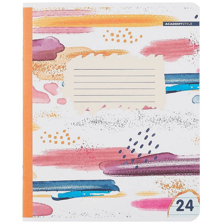 Тетрадь 24 лист лин. А5 "Мемфис-акварель" 5 видов