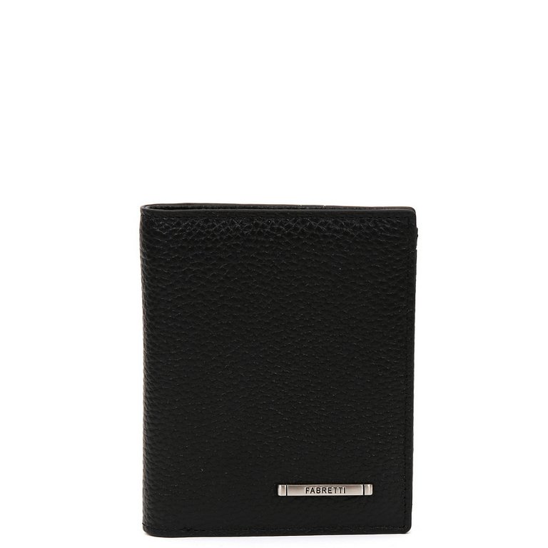 Портмоне FABRETTI женское, нат. кожа, 11*10*3см, черный