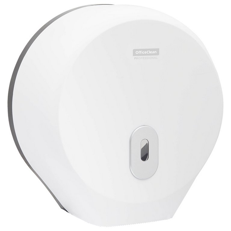 Диспенсер для туалетной бумаги в рулоне (1 рулон), белый пластик OfficeClean Professional