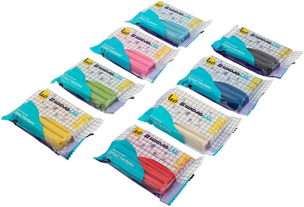 Пластилин  1 цв. белый 50гр Лео "ШколаСад"