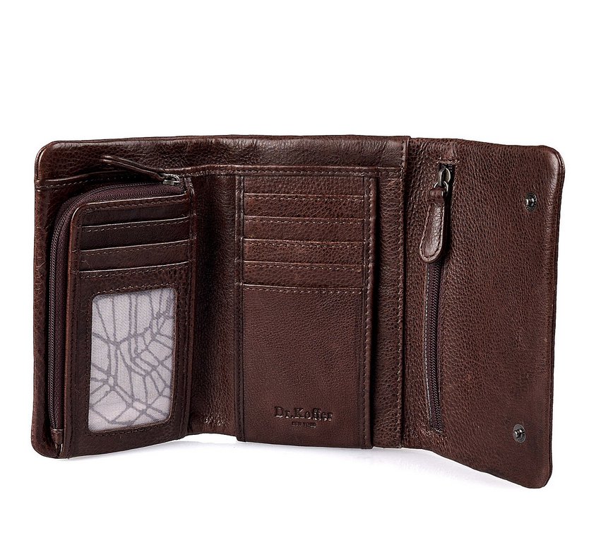 Портмоне Dr.Koffer 15*10,5 см нат. кожа, коричневый