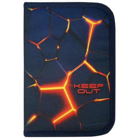 Пенал 1 отд. 2 откид. планки для мальчика BRAUBERG "Keep out" 21*14см, полиэстер