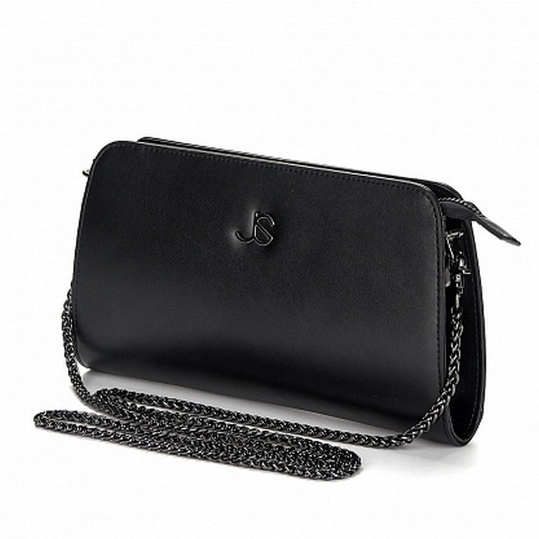 Сумка женская-клатч Jane's Story черный, нат. кожа
