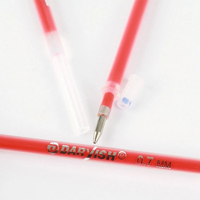 Стержень гелевый 132мм Darvish красный 0,7мм
