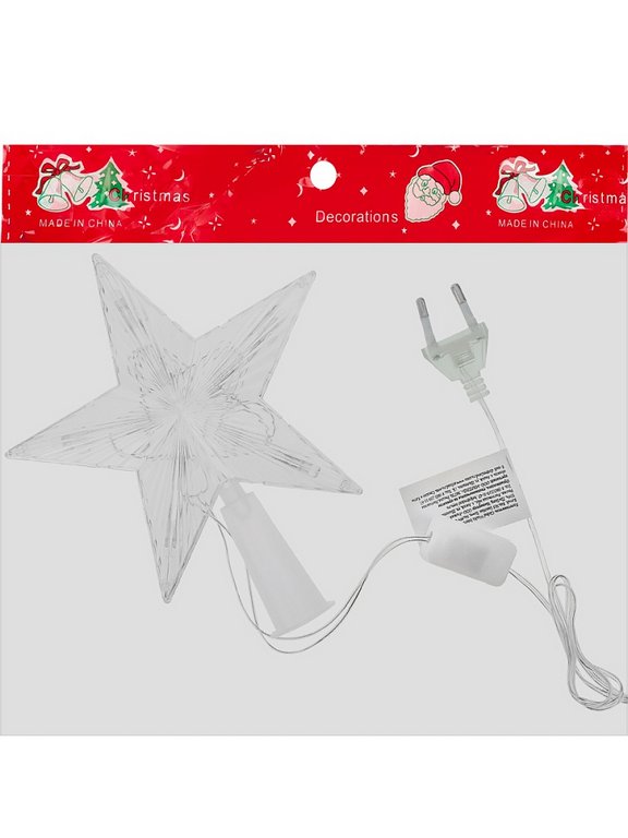 Верхушка на ёлку электрическая "Звезда белая" 15х15см, 10 LED, 1 режим, мульти MILAND