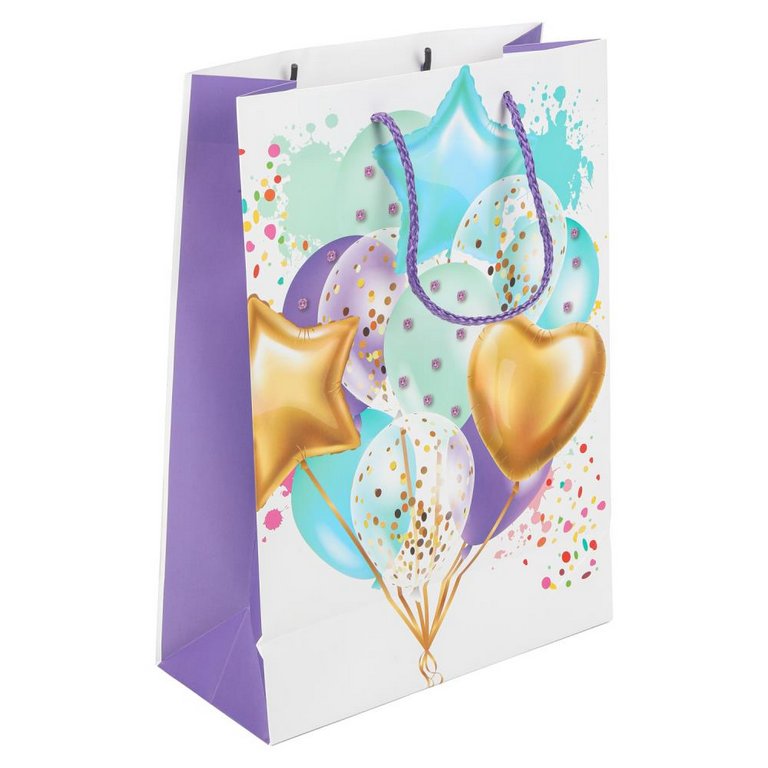 Пакет бумажный 26*32см ламинированный "Шары" ЧУДО ПРАЗДНИК