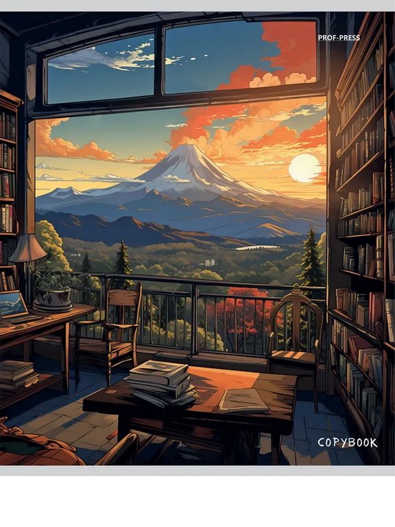 Тетрадь 48 лист лин. А5 на скрепке Prof-Press "НЕРЕАЛЬНЫЙ МИР" цвет. мелов. обл.