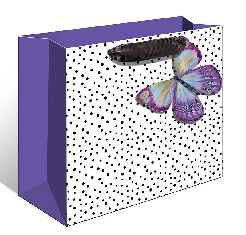 Пакет бумажный горизонтальный 23*21см ламинированный