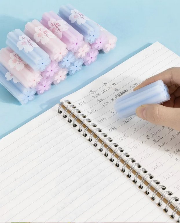 Ластик Deli 22х22х55мм ассорти