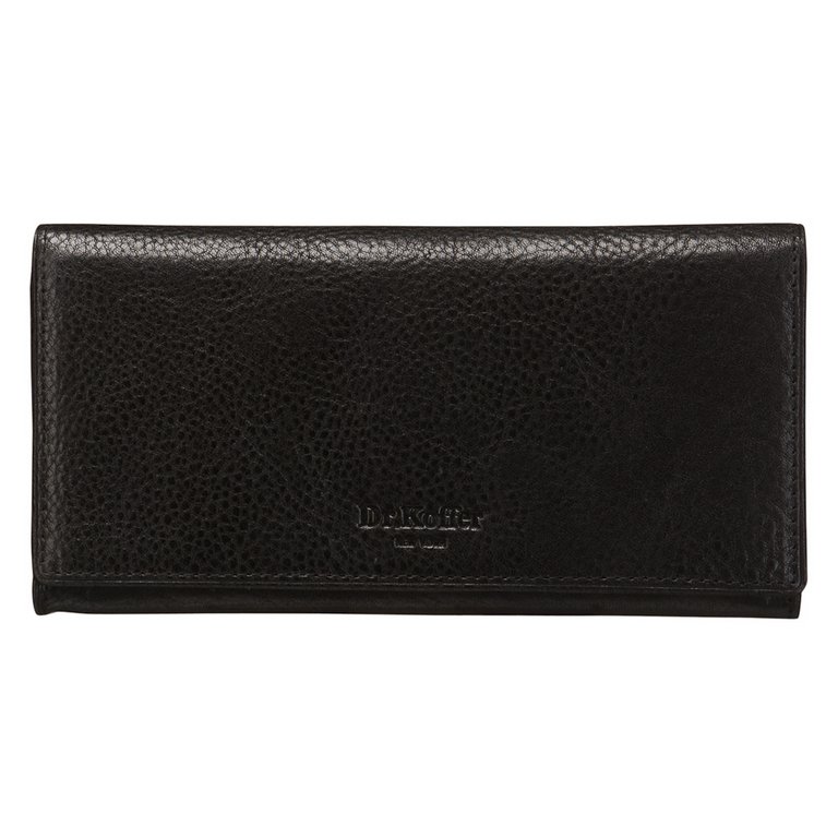 Портмоне Dr.Koffer 9,5*18,5см, нат. кожа, черный