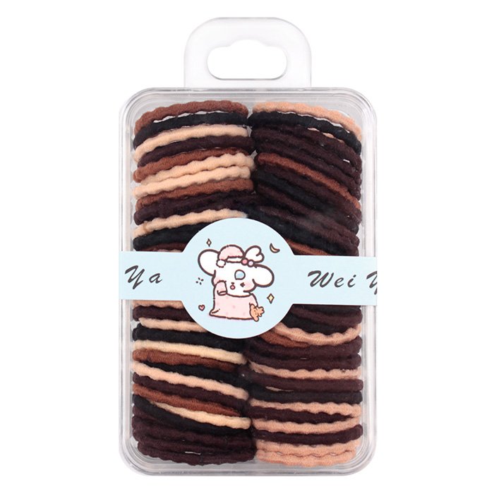 Резинки для волос в наборе ассорти (коричневые тона)