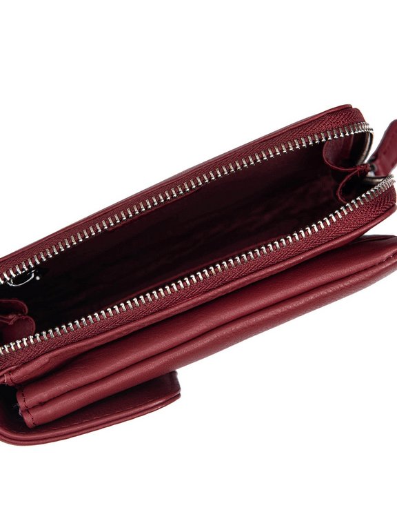 Сумка женская Dr.Koffer 13х19х4см см, нат.кожа бордовая