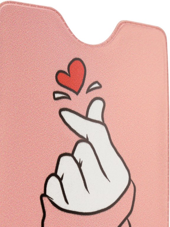 Обложка для проездного билета "Сердечко" из ПВХ 7*9,5 см