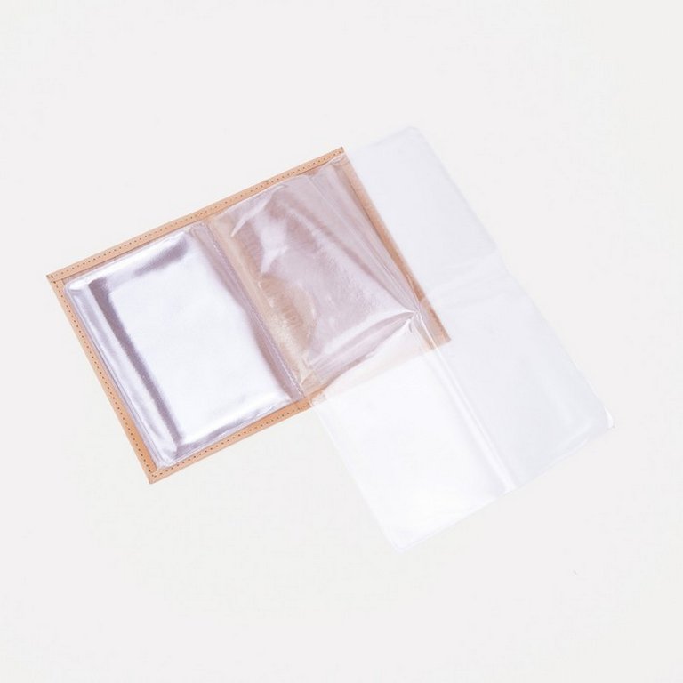 Обложка для автодокументов, нат. кожа "АВТО" бежевый