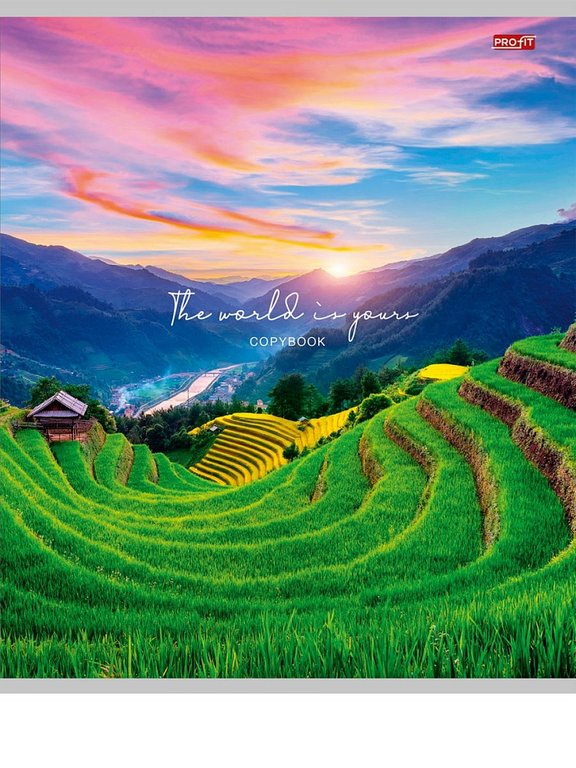 Тетрадь 96 лист лин. А5 на скрепке "ОЧАРОВАНИЕ ПРИРОДЫ" Profit