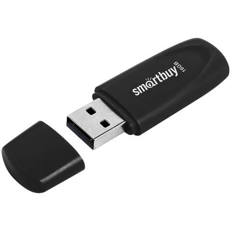 Флеш-диск 16Gb  Smart Buy "Scout" USB 2.0, черный