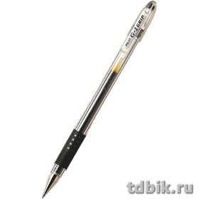 Ручка гелевая Pilot резин. упор 0,5мм черная (стерж.129мм, линия 0,25мм)