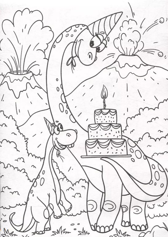 Раскраска А5 "Динозаврики" 16 стр. ПРОФ-пресс