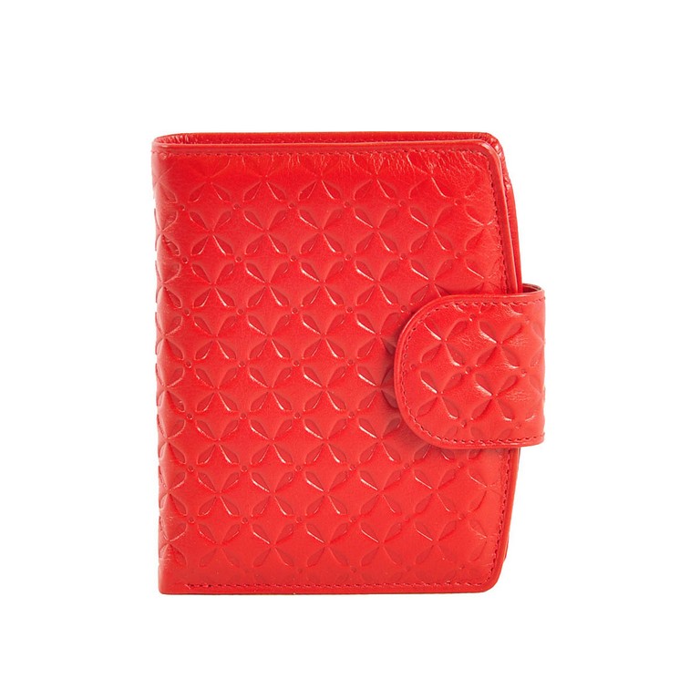 Портмоне D.Morelli женское "Red ts" среднее, нат.кожа