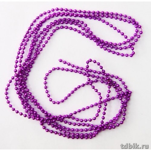 Бусы цвет фиолетовый, 2,7 м