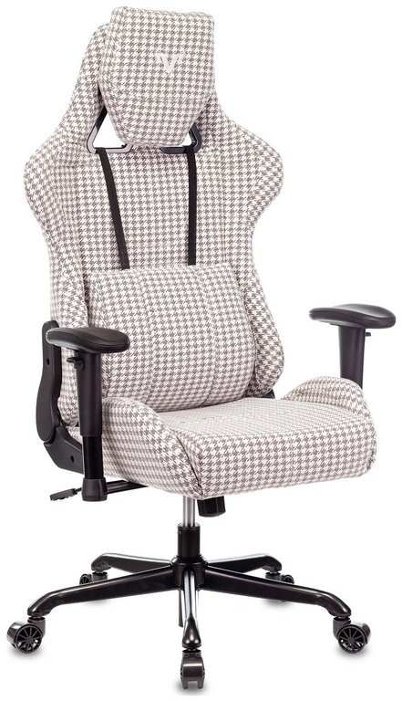 Кресло игровое Бюрократ Zombie VIKING LOFT  (ткань, цв. серый/гусиная лапка)