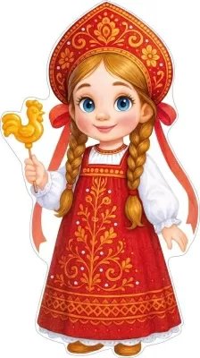Плакат оформительский   Масленица А2 "Девочка с леденцом"
