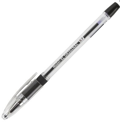 Ручка шариковая масляная Brauberg "Model-XL ORIGINAL" рез.упор 0,7мм черн. (ст.140мм,лин.0,35) игол.