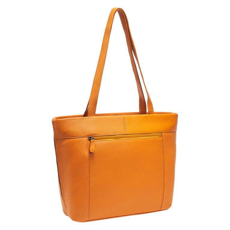 Сумка женская Dr.Koffer 33х31х12см см, нат.кожа желтая