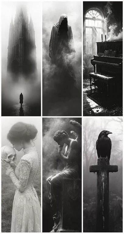 Закладка бумажная 6 шт/уп "Мрачные тени"