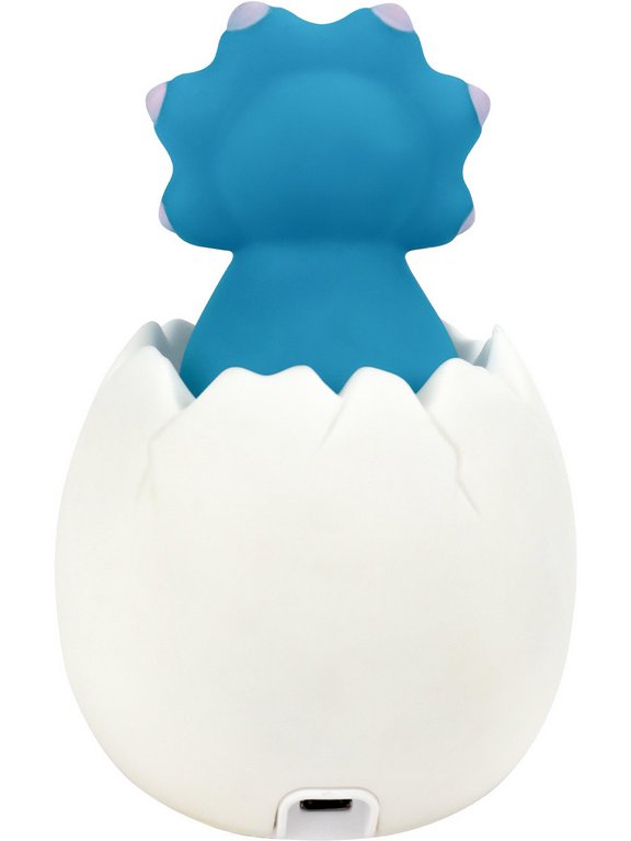 Светильник "Дино" голубой (звук,свет,пульт,пластик, USB) 12x12x17,5 cм