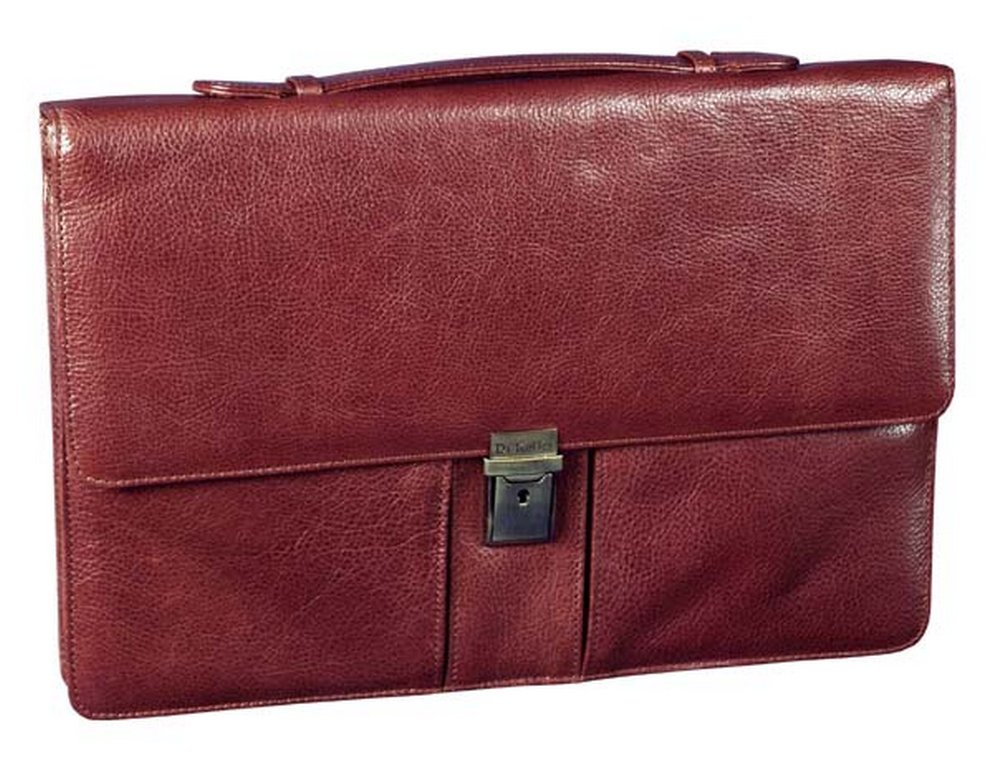 Портфель-папка Dr.Koffer 37*26*6см, натур. кожа, коньяк