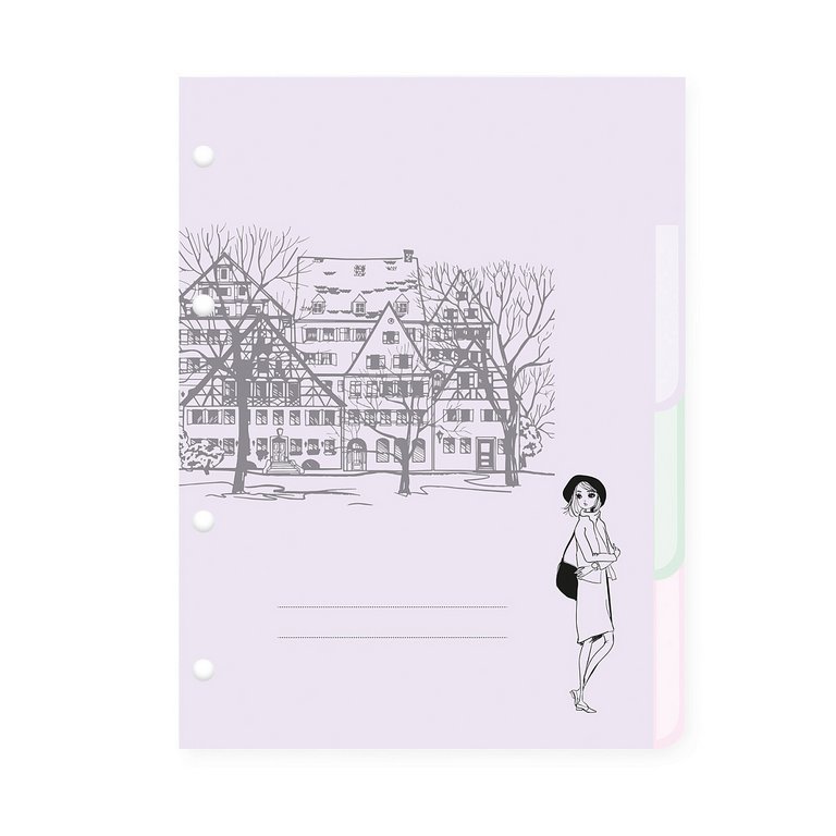 Разделители для тетради на кольцах А5 4л. "РОМАНТИКА ПУТЕШЕСТВИЙ"