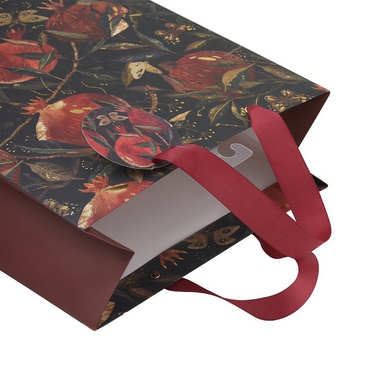 Пакет бумажный 26*32,4см матовый "Flora. Гранат" BrunoVisconti