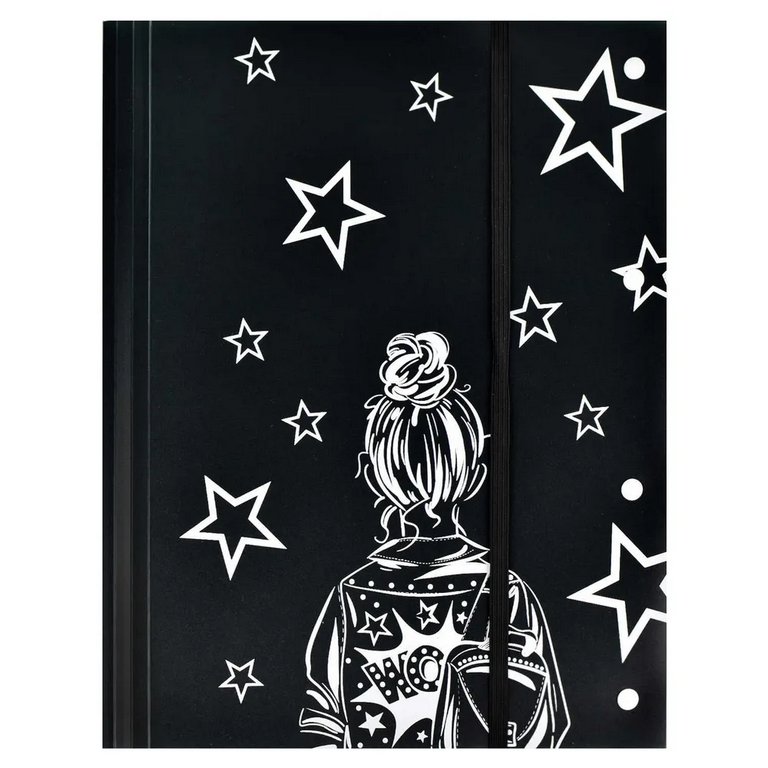 Папка А4 20 прозр.вклад. пластик 0,60 мм  "ДЕВОЧКА С РЮКЗАКОМ" на резинке