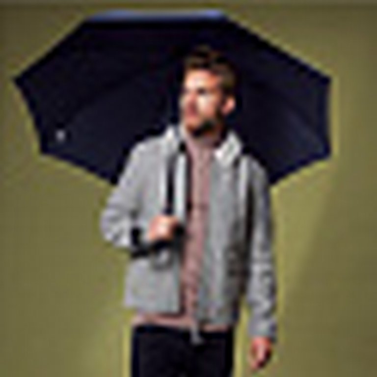 Зонт мужской трость автомат Fulton "CityStripeNavy" диаметр купола 117см,  синий